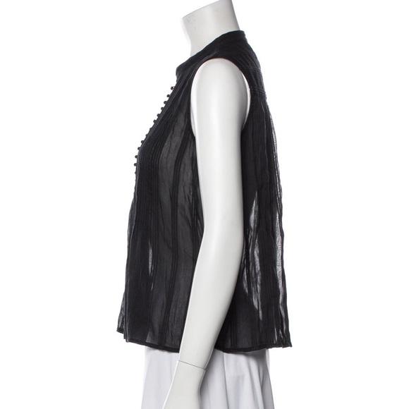 SEA NEW YORK sleeveless silk blend crinkle top - Picture 2 of 7